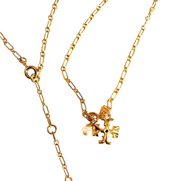 NEW Authentic Tory Burch Roxanne Pendant with Glass Pearl $175 - Picture 6 of 7